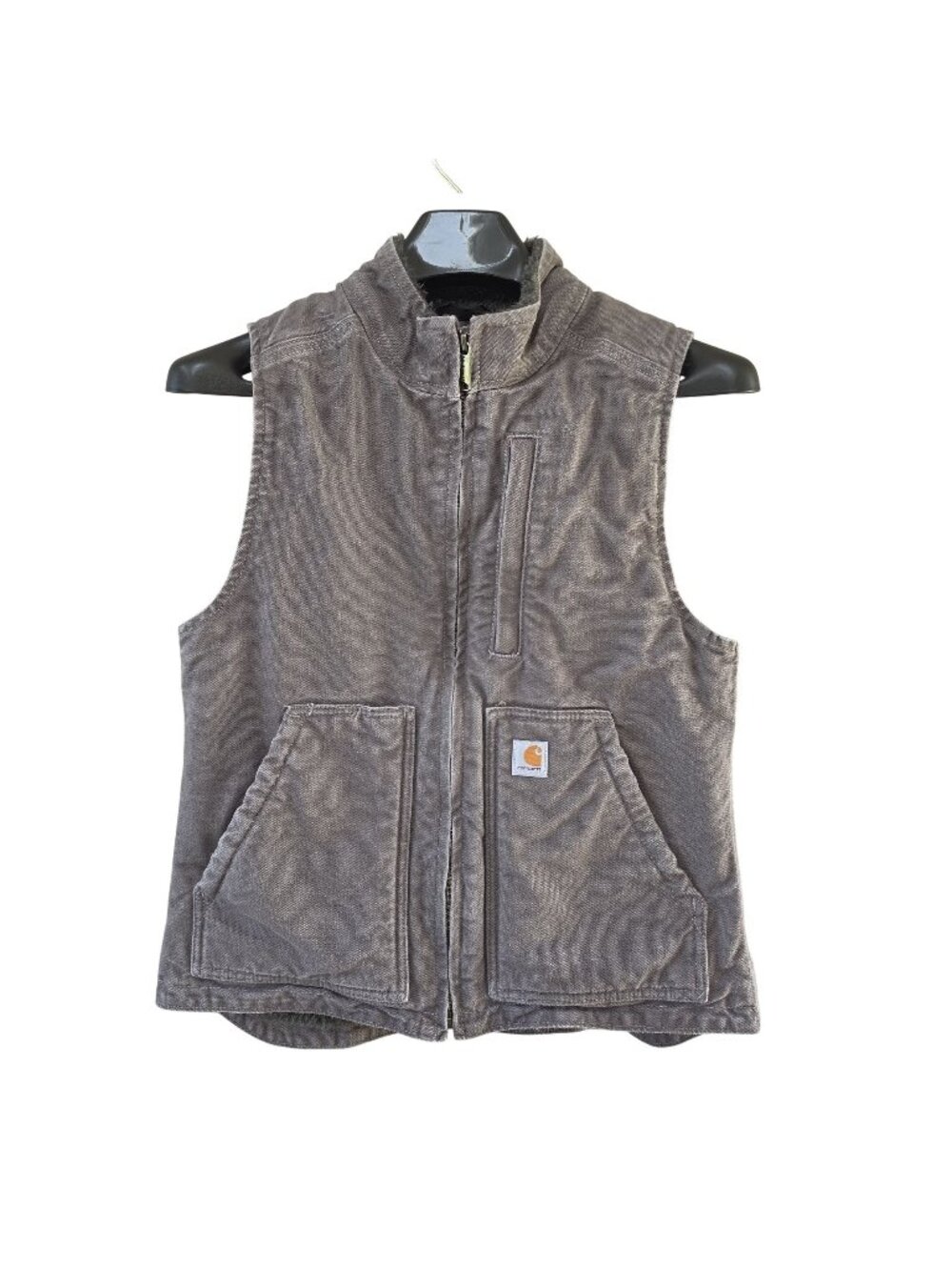Carhartt Relaxed Fit Sherpa Lined Vest Women's Size XS Gray Durable Workwear
